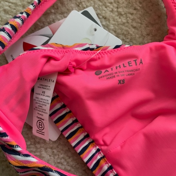 Athleta Marbella Scoop Neck Bikini Tops pink & blue CLEARANCE! - Picture 5 of 8